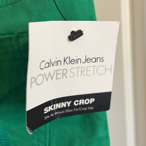 Calvin Klein 14 green stretchy jeans - Picture 3 of 5